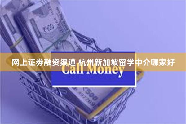 网上证劵融资渠道 杭州新加坡留学中介哪家好